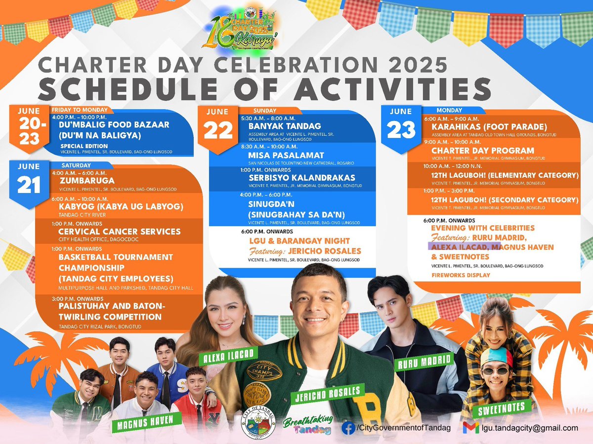 Jewels Of Alexa (JOA) (@jewelsofalexa) on Twitter photo Catch <a href="/alexailacad/">Alexa Ilacad ☾</a> on June 23rd for the Charter Day Celebration of Tandag City 2025. If you are near the venue, you can watch her at Vicente Pimentel Sr. Boulevard, Bag-ong Lungsod.
#AlexaIlacad Catch <a href="/alexailacad/">Alexa Ilacad ☾</a> on June 23rd for the Charter Day Celebration of Tandag City 2025. If you are near the venue, you can watch her at Vicente Pimentel Sr. Boulevard, Bag-ong Lungsod.
#AlexaIlacad