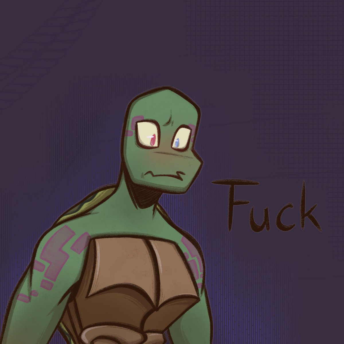 Have a Donnie. In his whole bald glory! Context? Well I have none, my brain just gave me this - have fun making up your own story 😬

#rottmnt #tcest