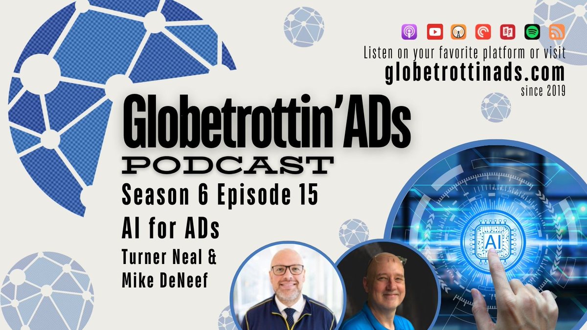 Your plan for the summer is here as our latest #podcast is filled with tips &amp; tools for AI use

We talk about their AI usage, pros and cons, paid vs free versions and of course some top tools for #InternationalSchool ADs

Listen here; shorturl.at/NHskZ 

 #globetrottinads