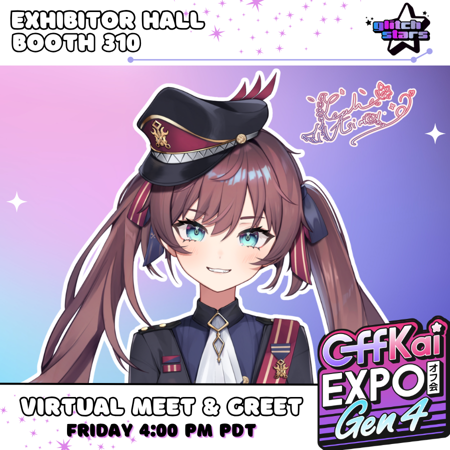OFFKAI MEET AND GREET IKZ!
I'm having a meet and greet at offkai expo this year ath the glitchstars booth! I'll have a special treat for those who come!

📅Friday, June 20th
🕓 4:00 PM PT (30 mins)
💫Glitchstars Booth  (booth 310 in exhibitor hall) 
(If you dont come I'll be sad)