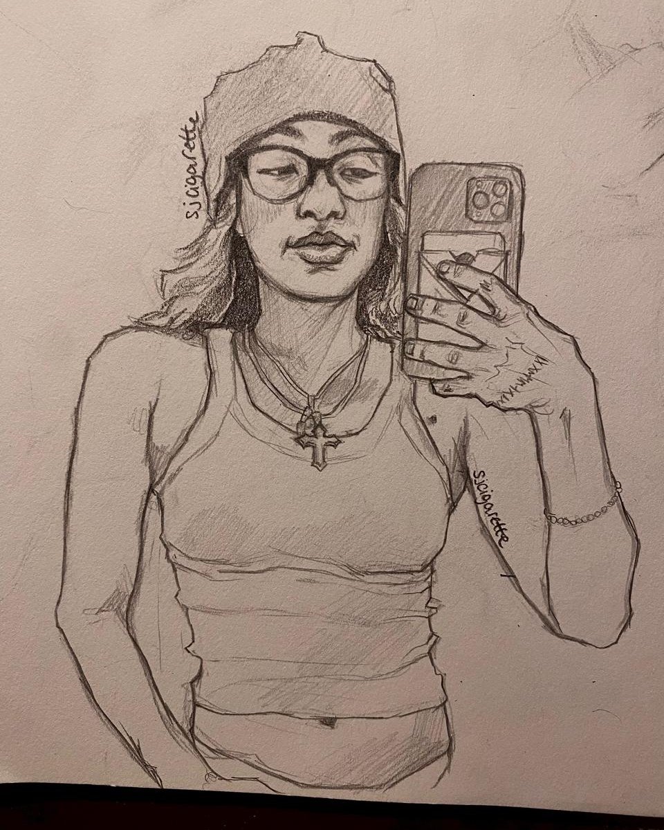 y obviamente extrañaba dibujar a alo, asique tocó hacerlo viendo directito ❤