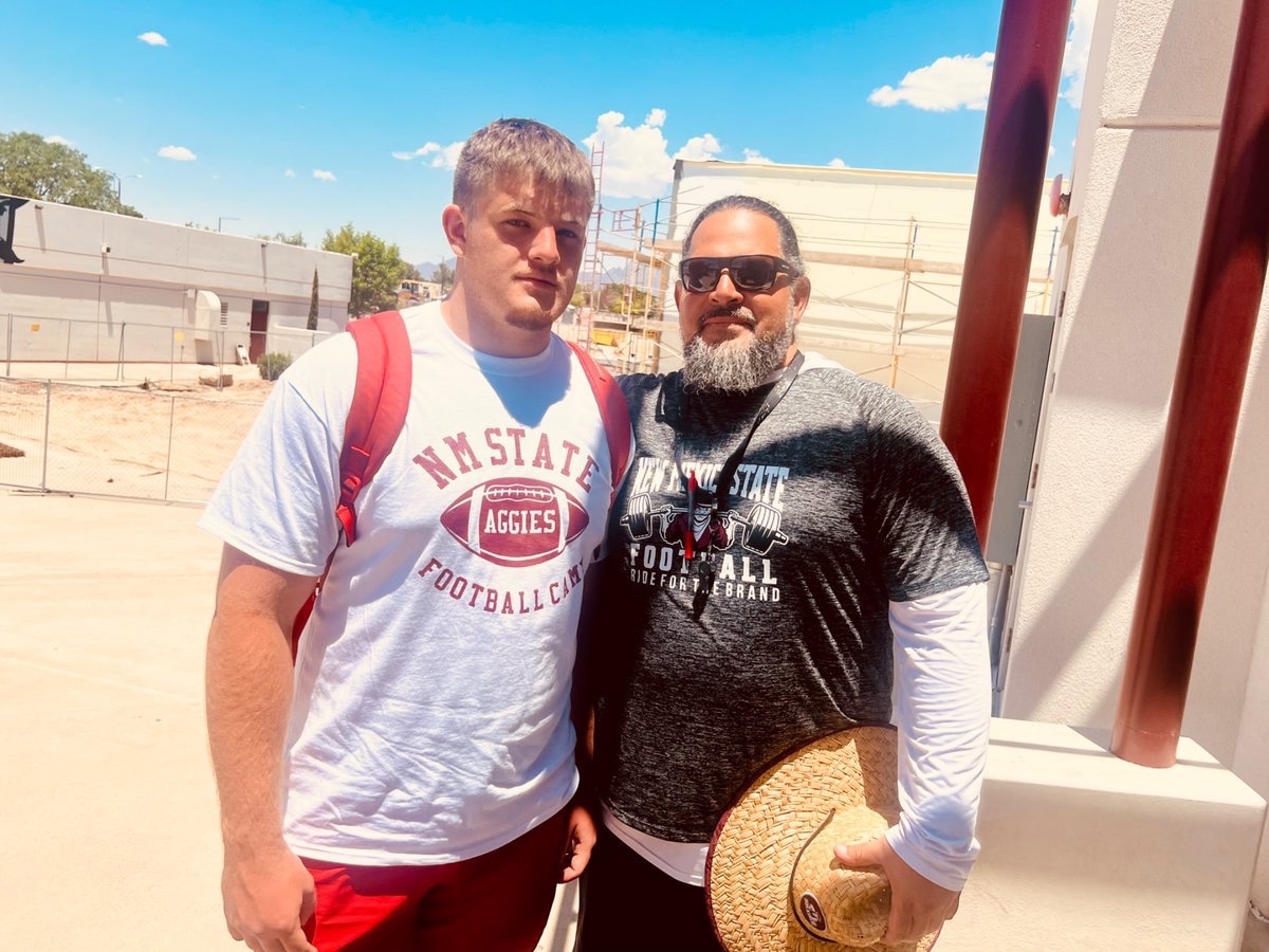 jacelangley1's tweet image. Had an AMAZING Elite Prospect Camp NMSU. The coaches and facilities were awesome. Loved all the support today! Thank you Coach @Coach_Ena we killed it today! Defense was lit! @Coach_TSanchez @NMStateFootball @Coach_ATaylor @CoachThiele