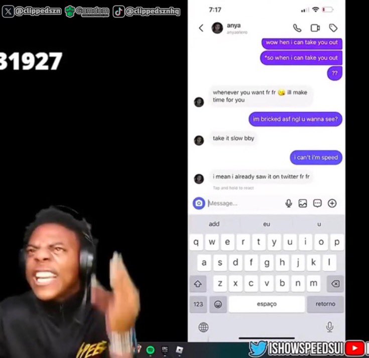 ayeejuju's tweet image. speed leaked his instagram DMs on stream “i’m bricked asf wanna see” LMAOOOO