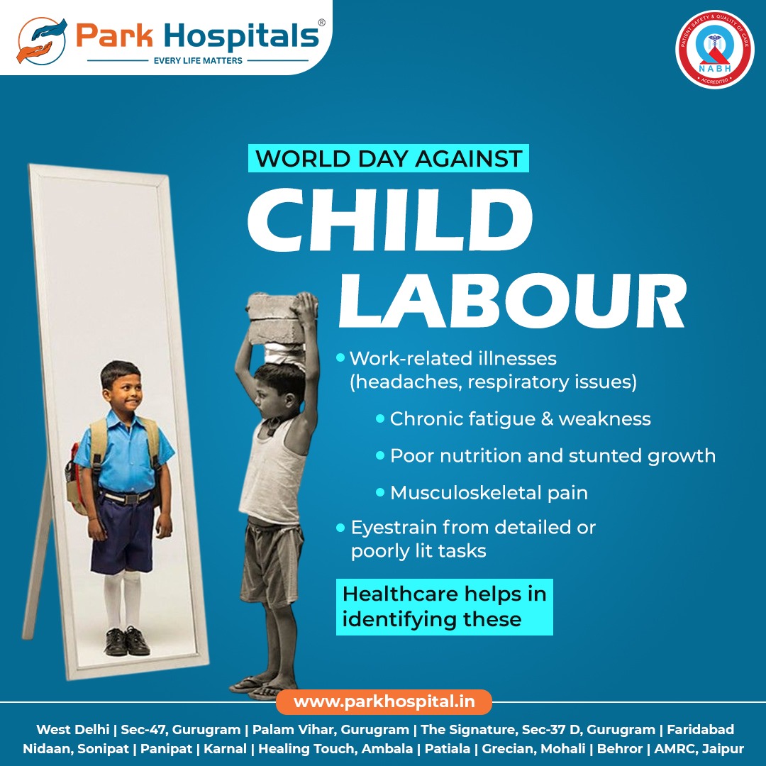 Every child deserves a childhood free from work and full of learning and play. Raising awareness helps protect their rights and open doors to better futures. Together, we can stand against child labour and support their dreams. ✋🌍
.
.
.

#ParkGroupOfHospitals #EveryLifeMatters