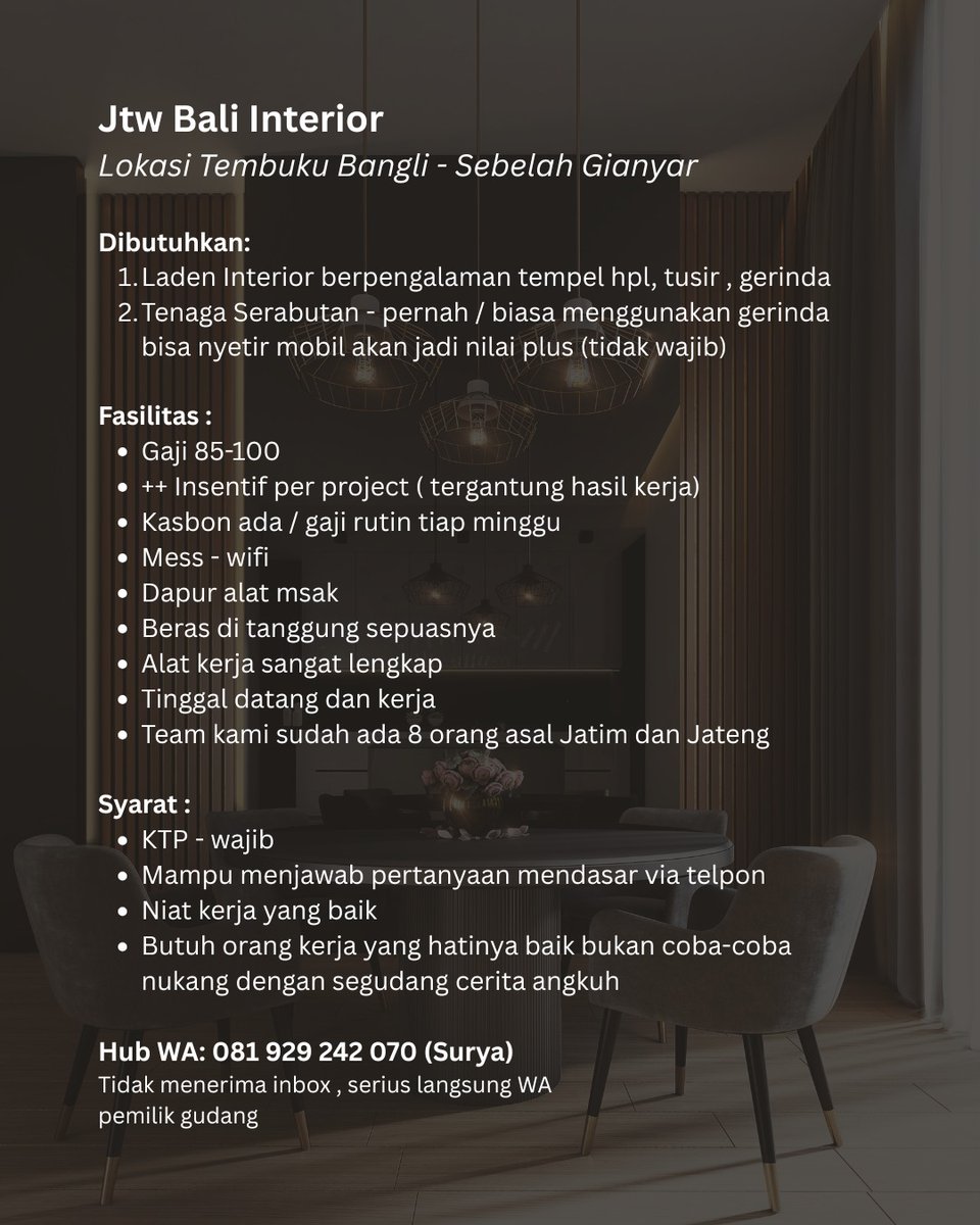 Lowongan Kerja BALI (@baliloker) on Twitter photo 