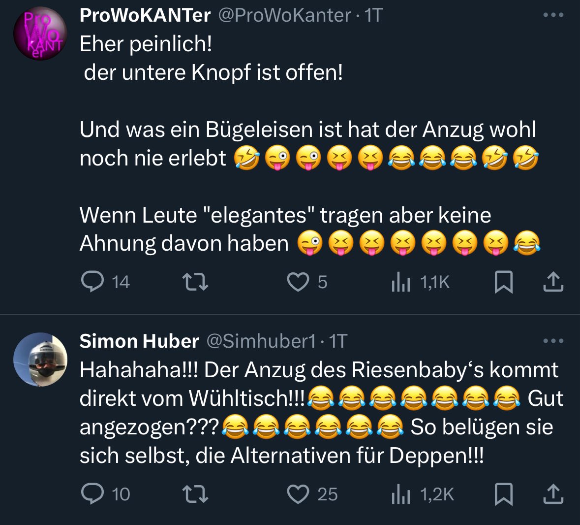 Warum haben linksgrüne und ähnliche Primaten immer das Bedürfnis Emojis in rauen Mengen zu verwenden?