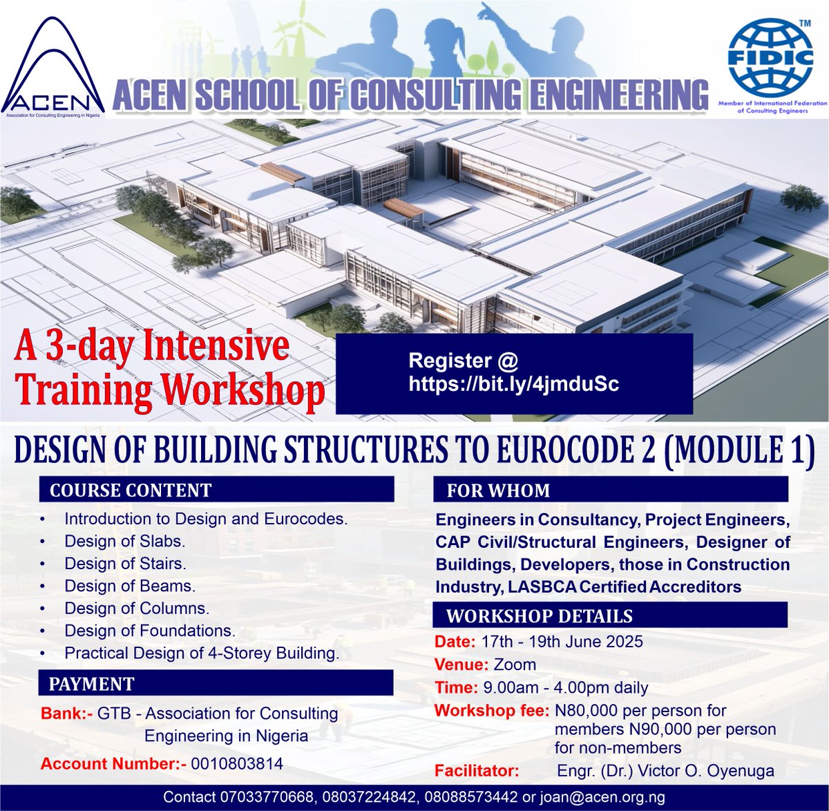 🚨 LAST CHANCE! 🚨 
Don't miss ACEN's 3-Day Intensive Virtual Training Workshop on Design of Building Structures to Eurocode 2 (Module 1)! 
🗓️ Tomorrow, 17th June 2025, 9:00 a.m. - 4:00 p.m. daily. Register: bit.ly/4jmduSc 
#Eurocode2 #StructuralDesign #VirtualWorkshop