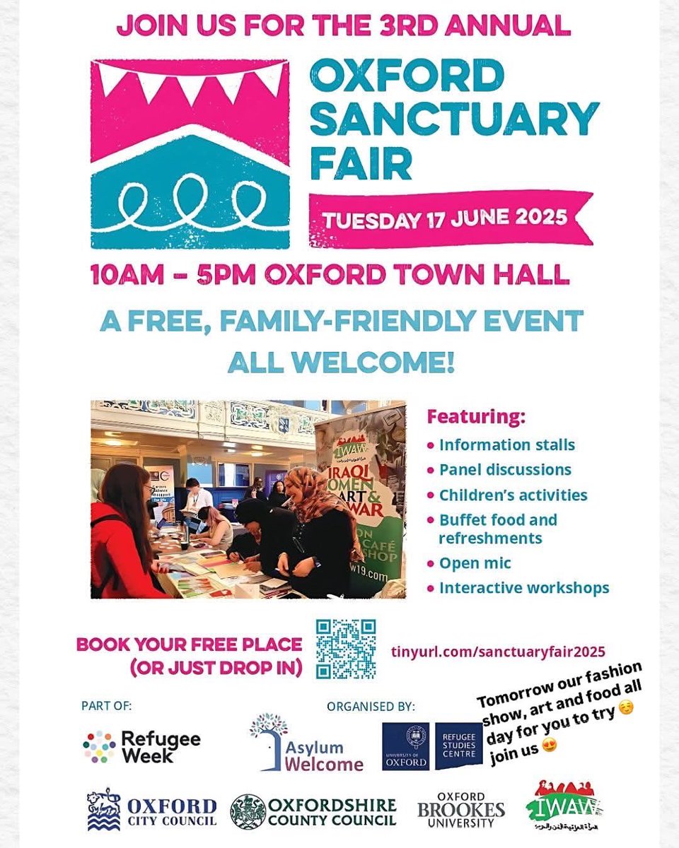 Rana Ibrahim (@rana72) on Twitter photo Tomorrow join us celebrating <a href="/RefugeeWeek/">Refugee Week 🧡</a> <a href="/OxfordCity/">Oxford City Council</a> town hall <a href="/MuseumofOxford/">Museum of Oxford</a> IWAW taking part from 10-5pm showing art , activities, fashion shows and food 😍🙌🏻☺️ Tomorrow join us celebrating <a href="/RefugeeWeek/">Refugee Week 🧡</a> <a href="/OxfordCity/">Oxford City Council</a> town hall <a href="/MuseumofOxford/">Museum of Oxford</a> IWAW taking part from 10-5pm showing art , activities, fashion shows and food 😍🙌🏻☺️