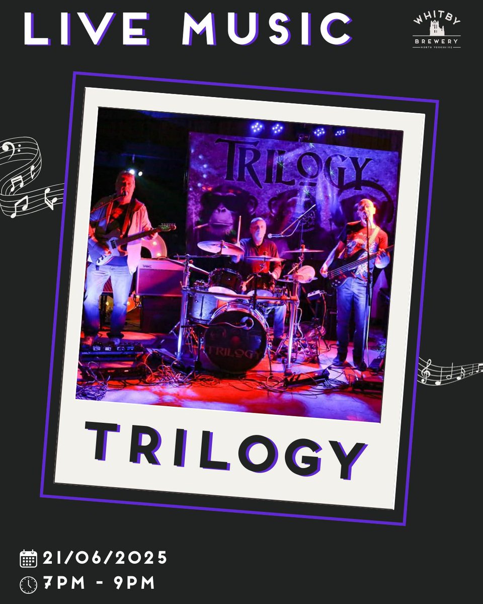 🎶 COMING UP THIS SATURDAY 🎶

Check out who we have lined up:
Saturday 21st June, 7pm to 9pm - Trilogy

Entry to live music at the brewery is FREE! See you there 🍻