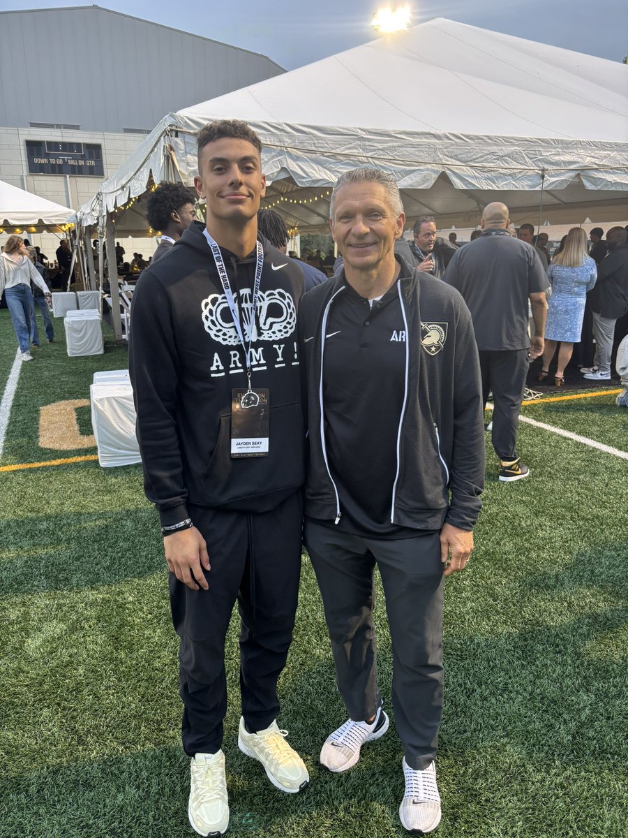 Jayden Seay ✞ (@jayden_seay) on Twitter photo Had a great time visiting <a href="/ArmyWP_Football/">Army Football</a> yesterday. West Point is a special place!
Thank You <a href="/CoachJeffMonken/">Jeff Monken</a> <a href="/Coach_romero18/">Dane Romero</a> <a href="/CoachASmith3/">Aaron Smith</a>
for having me.
Back soon. 🙏🏽
<a href="/LakotaEastFB/">Lakota East Football</a> <a href="/Jordan_kitna3/">Jordan Kitna</a> <a href="/BKKnightNation/">Black Knight Nation</a> <a href="/SSN_Army/">Sidelines-West Point</a> <a href="/TrudyCobb26/">Trudy Cobb</a> <a href="/ArmyFB_Recruit/">Army Football Recruiting</a>
#GoArmy 🇺🇸 l 🏴☠️ Had a great time visiting <a href="/ArmyWP_Football/">Army Football</a> yesterday. West Point is a special place!
Thank You <a href="/CoachJeffMonken/">Jeff Monken</a> <a href="/Coach_romero18/">Dane Romero</a> <a href="/CoachASmith3/">Aaron Smith</a>
for having me.
Back soon. 🙏🏽
<a href="/LakotaEastFB/">Lakota East Football</a> <a href="/Jordan_kitna3/">Jordan Kitna</a> <a href="/BKKnightNation/">Black Knight Nation</a> <a href="/SSN_Army/">Sidelines-West Point</a> <a href="/TrudyCobb26/">Trudy Cobb</a> <a href="/ArmyFB_Recruit/">Army Football Recruiting</a>
#GoArmy 🇺🇸 l 🏴☠️
