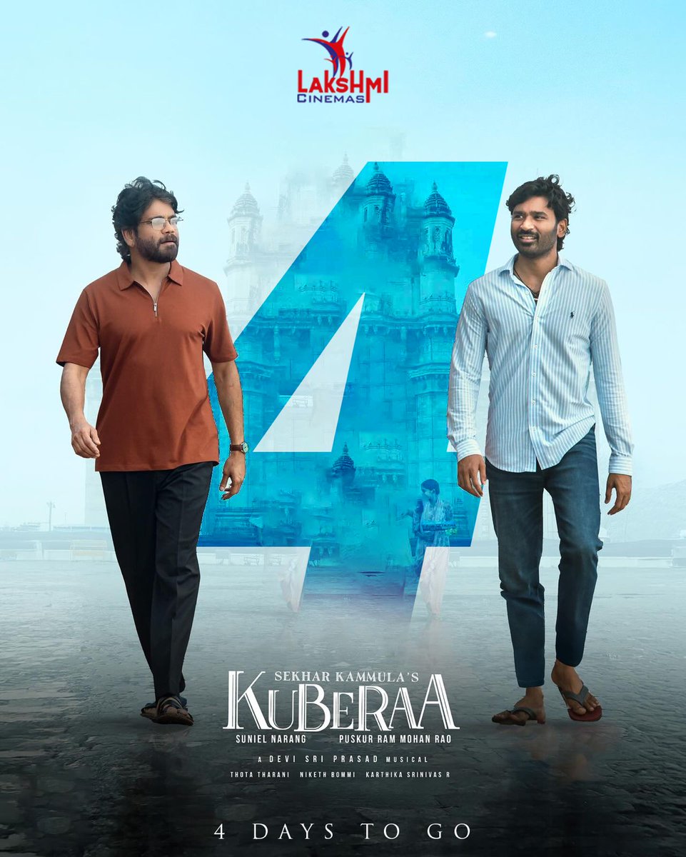 4 days to go #Kuberaa
#Lakshmicinemas #Hosur
