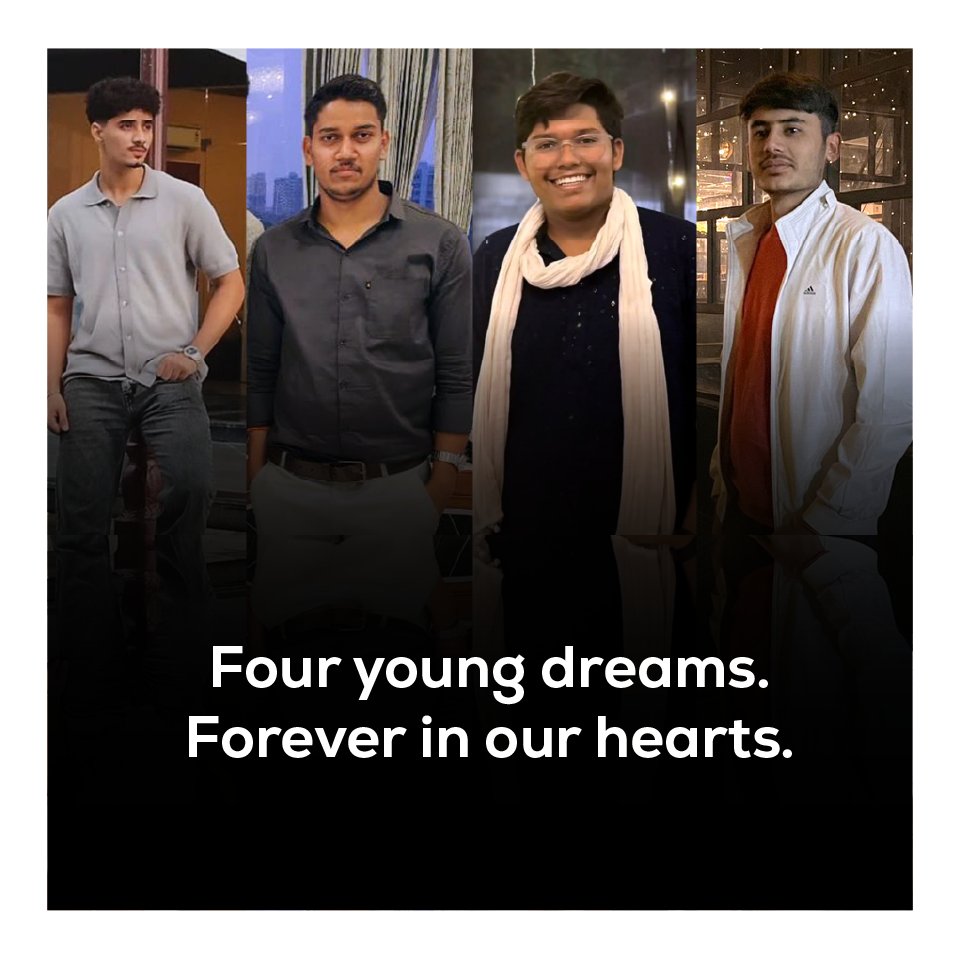 Manav, Aaryan, Rakesh and Jaiprakash, aspiring doctors from BJ Medical College, lost their lives in the AI171 crash. In their memory, our Founder and Managing Director, Dr. Shamsheer Vayalil, has pledged ₹6 crore in relief for affected students and families.
#BJMedicalCollege