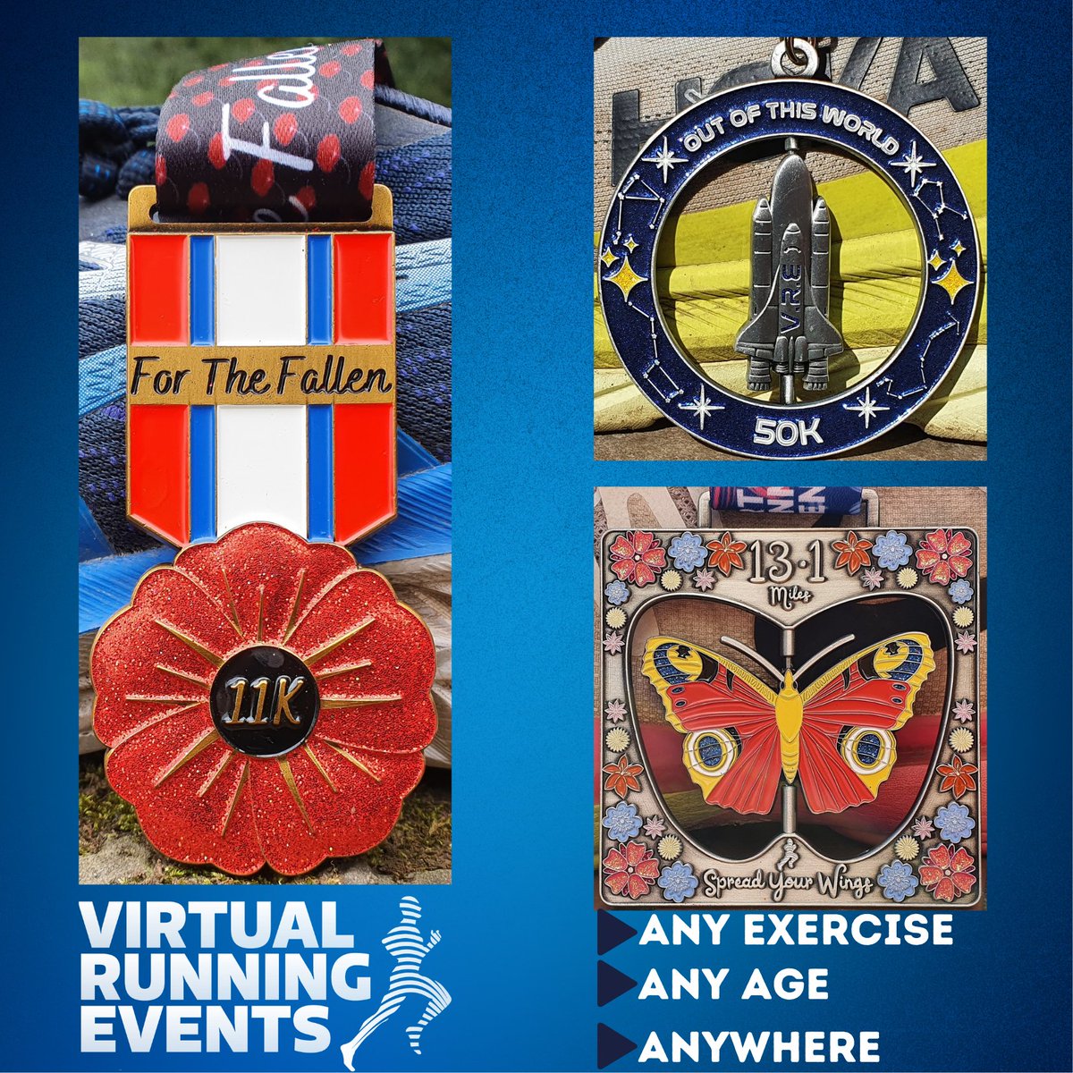 #businessoftheweek Virtual Running Events.
Medals with distances to suit you and amazing designs. All forms of exercise accepted, with a donation from every live event sale given to charity. Children &amp; adults welcome! With over 40 events to choose from See foresttraders.co.uk/sportshealthan…