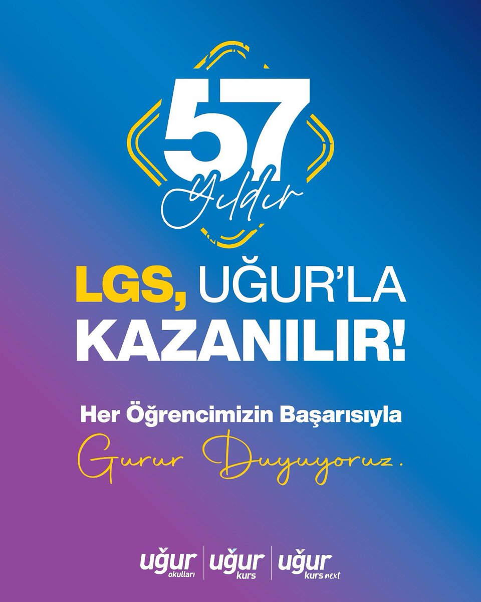 Uğur Okulları Balgat Kampüsü (@uobalgat) on Twitter photo 57 Yıldır LGS, UĞUR’LA Kazanılır!
Her öğrencimizin başarısıyla gurur duyuyoruz.💜
#UğurKazandırır
<a href="/MUSTAFACAKIR28/">MUSTAFA ÇAKIR</a>
<a href="/Gulinsinan/">Gülinsinan</a> 57 Yıldır LGS, UĞUR’LA Kazanılır!
Her öğrencimizin başarısıyla gurur duyuyoruz.💜
#UğurKazandırır
<a href="/MUSTAFACAKIR28/">MUSTAFA ÇAKIR</a>
<a href="/Gulinsinan/">Gülinsinan</a>