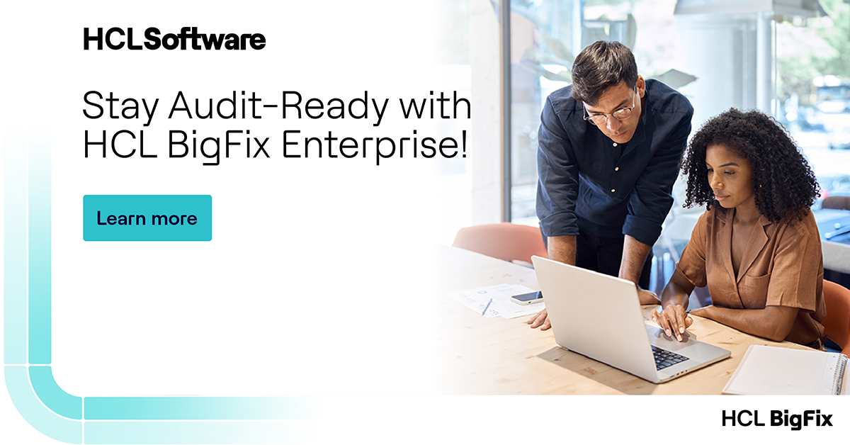 Stay audit-ready with ease!
#HCLBigFix Enterprise automates compliance, cuts audit risks, and ensures continuous security—all in one powerful solution.
Simplify #compliance management like never before!
hclsw.co/3wjdha

#HCLSoftware