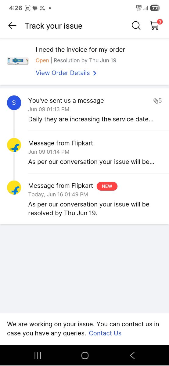 indian634's tweet photo. Been chasing @Flipkart &amp; @MarQIndia for 2 months about my AC issue.Every day I’m told"engineer is working on it"&amp;"we’re escalating it". Summer’s almost over, AC still not fixed.Worst service ever. Don’t buy from Flipkart zero trust
 #FlipkartFail #Marq @flipkartsupport https://t.co/SNVXCh299X