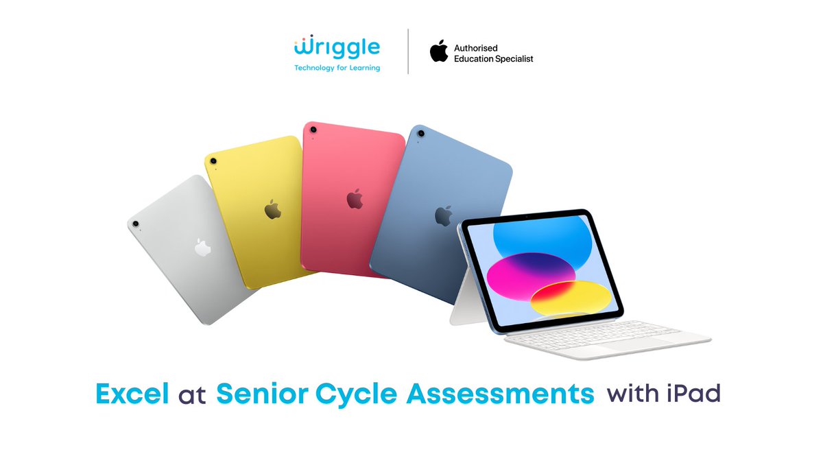 Empower students to Excel at Senior Cycle with over 100 built-in creativity, productivity &amp; accessibility apps and tools to ace any assessment! 

Learn more at wriggle.ie/devices/ipad-f…