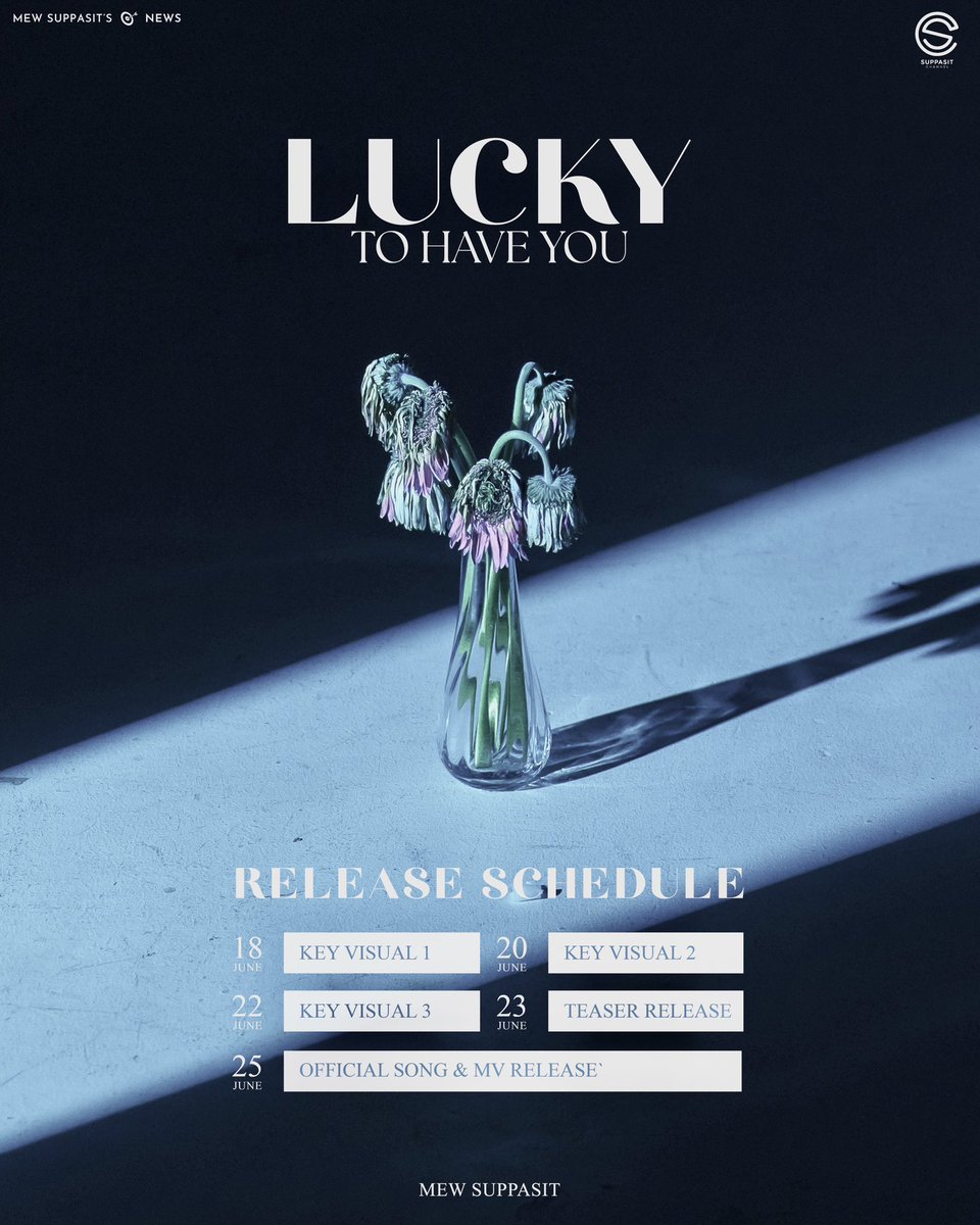 Suppasit Channel (@suppasitchannel) on Twitter photo LUCKY TO HAVE YOU
⁃ Release Schedule -
MEW NEW SINGLE
#LUCKYtohaveYOU
<a href="/MSuppasit/">mewsuppasit</a>
#MewSuppasit LUCKY TO HAVE YOU
⁃ Release Schedule -
MEW NEW SINGLE
#LUCKYtohaveYOU
<a href="/MSuppasit/">mewsuppasit</a>
#MewSuppasit