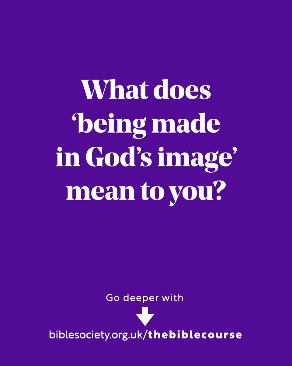 What does ‘being made in God’s image’ mean to you?

Do you have questions about the Bible? Go deeper with 𝗧𝗵𝗲 𝗕𝗶𝗯𝗹𝗲 𝗖𝗼𝘂𝗿𝘀𝗲 𝗡𝗲𝘄 𝗘𝗱𝗶𝘁𝗶𝗼𝗻. It's free: 👇
cstu.io/9f1170