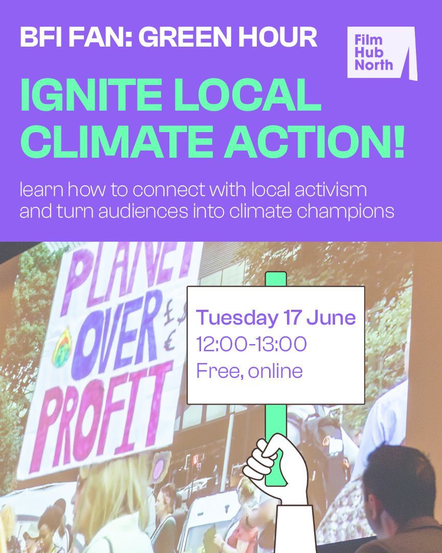 The countdown is on: BFI FAN Green Hour returns TOMORROW! 🎬🌱 Join us for free to learn how to turn climate concern into action in your cinema venue, and engage your green-minded audiences. Register here: bit.ly/4mjCqfW