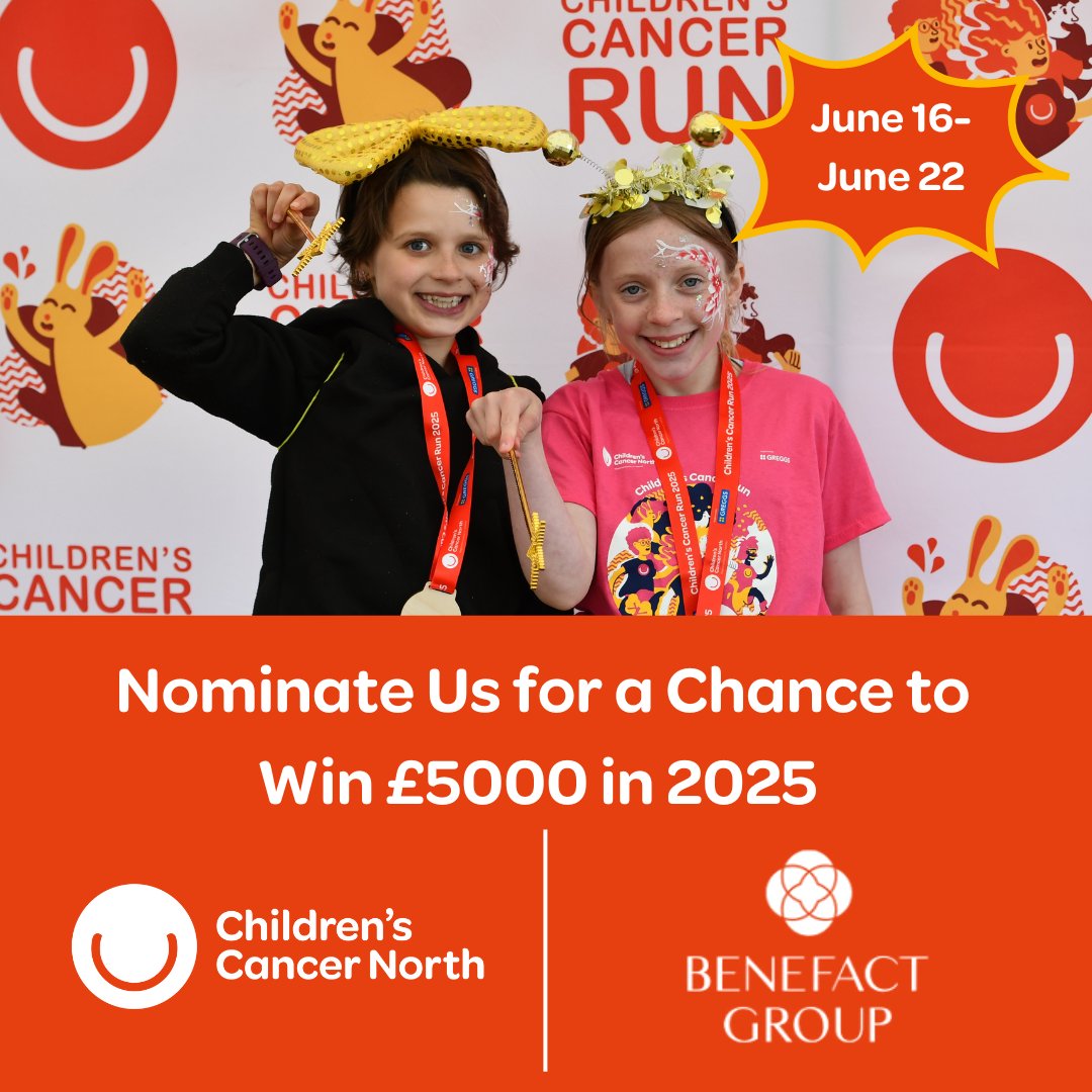 🌟 Help Children’s Cancer North win £5,000! 🌟 This Benefact Movement Special Draw is open until June 22nd. Nominate us for a chance to win and support children with cancer. If you nominated us for the £1,000 draw, please nominate again! Every vote counts!
loom.ly/rTTxpeA