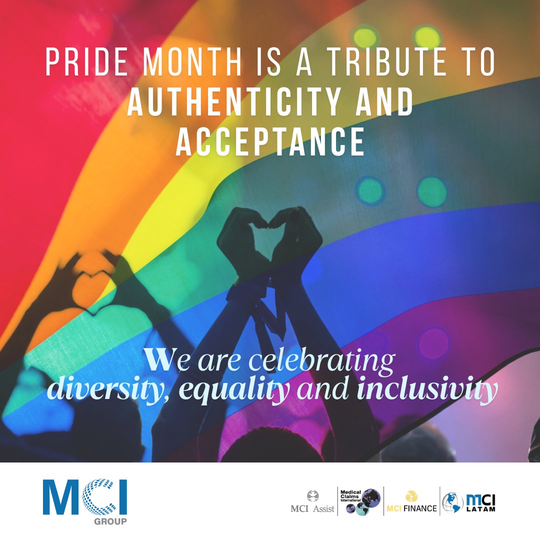 MCI_Spain's tweet photo. This June, we at MCI Group reaffirm our commitment to equity, inclusion, and respect for all identities.

We stand with the LGBTQ+ community. Always.

🟦 Medical Claims International
🟨 MCI Assist
🟥 MCI Latam

#PrideMonth #MCIGroup #DiversityMatters #InclusionInAction https://t.co/XJFTIF4BgV