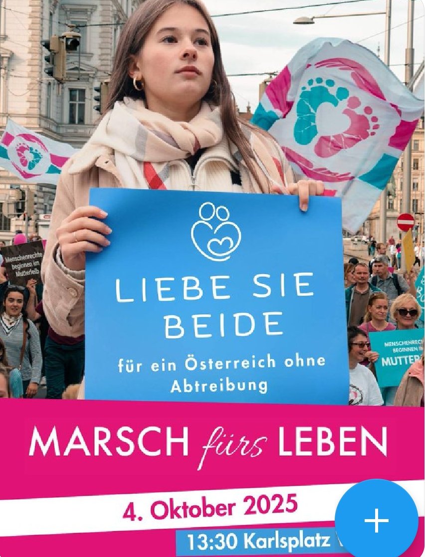 4. Oktober 2025 ❤️
Marsch fürs Leben Österreich!🩵