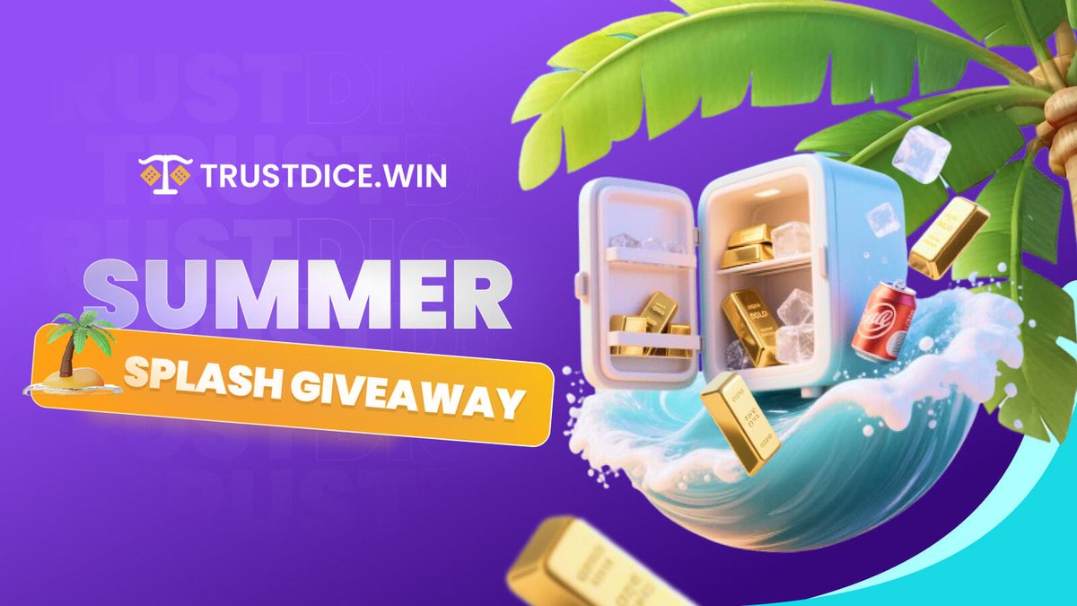 🔥🌴 $1,000 SUMMER GIVEAWAY? Say less. 🌊🎁
The #TDSummerSplash has officially landed and TrustDice is dropping $1,000 worth of prizes all over your timeline ☀️💸
Three Lucky Players will win $100, just like that.

🎯 Think fun daily challenges.
🧠 Juicy trivia.
🎲 Pure summer