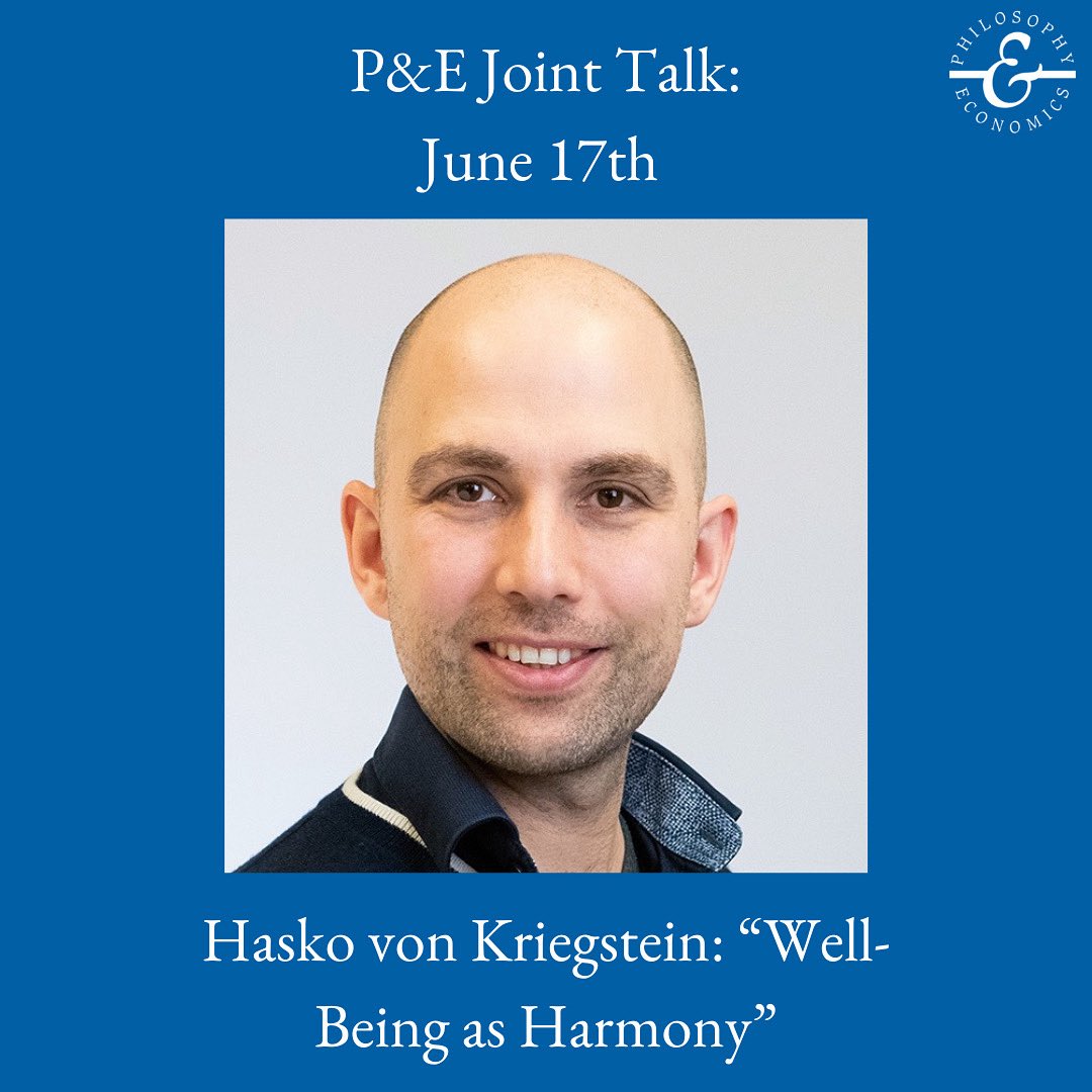 On June 17th at 16 c.t. the next Philosophy Research Seminar, which will be a P&amp;E Joint Talk, takes place in S72 (NW2) and Hasko von Kriegstein, P&amp;E Alumni (Toronto Metropolitan University), will talk about “Well-Being as Harmony“. More information on: phil.uni-bayreuth.de/en/events/rese…