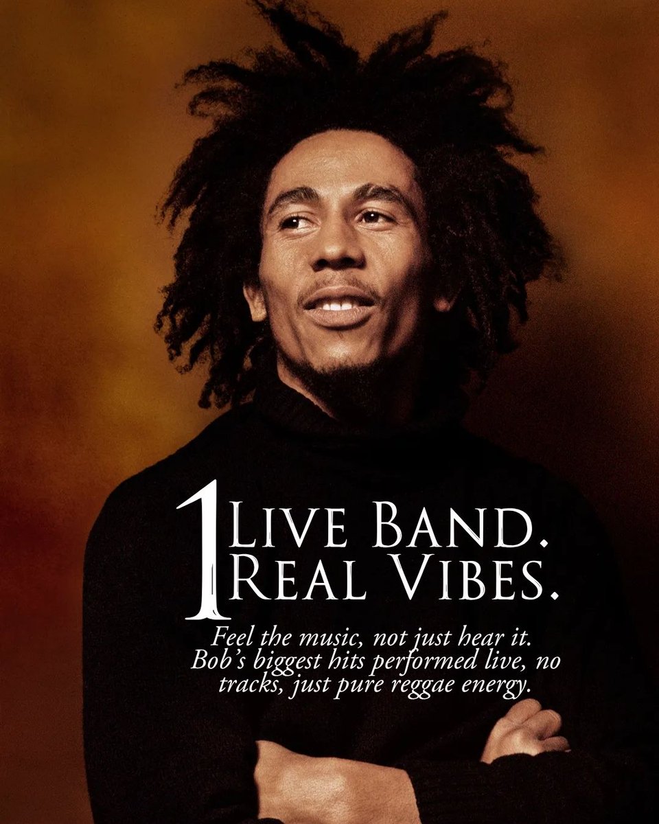 Live band. Real vibes.
No tracks, no gimmicks. This is a full band delivering Bob Marley’s classics with soul and power. You’ll feel every beat.
#TributeSeries