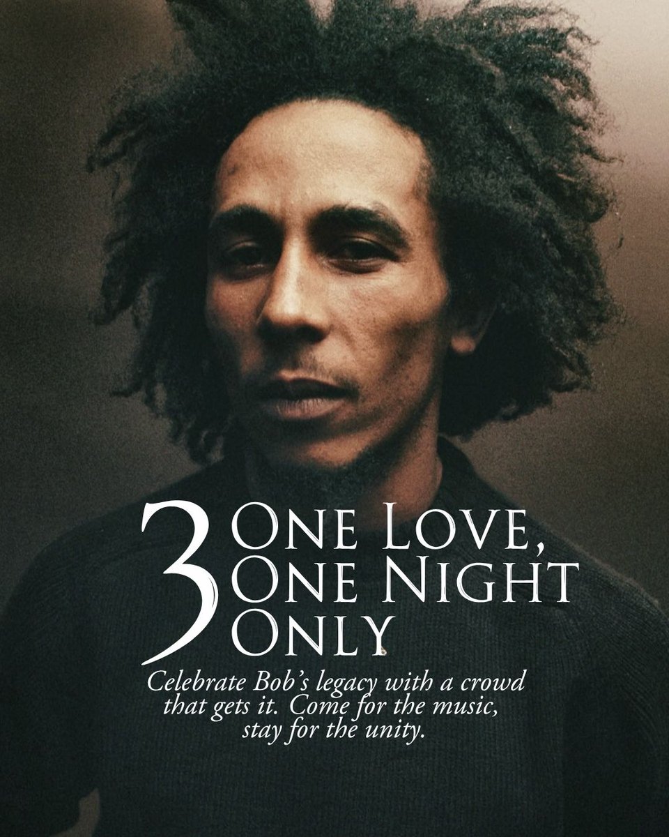 One Love, One Night Only.
Bob’s message still hits, love, unity, and resistance. Let’s sing together. Dance together. Remember together.