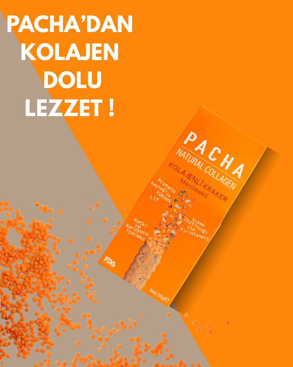 İşte mercimek gücünü yanına alan sağlıklı bir atıştırmalık! 🧡

Pacha Natural Collagen Kolajenli Kraker: protein, lif ve lezzeti bir arada sunuyor.🌟

Gün boyunca enerjini korumak isteyenler için tam ideal!

#pachanaturalcollagen #kolajenlikraker