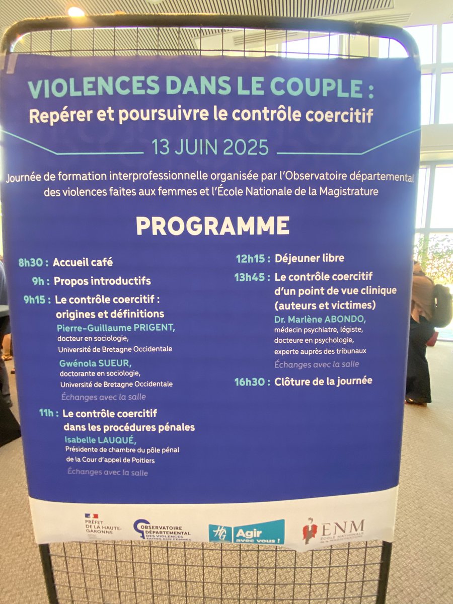 Dans le cadre de l’Observatoire Des Violences faites aux Femmes, nous avons vécu une intense journée de formation sur le « contrôle coercitif », forme insidieuse de violence conjugale. 

🙏Merci aux intervenant·es d’exception : 

👌Pierre-Guillaume Prigent &amp; Gwénola Sueur,