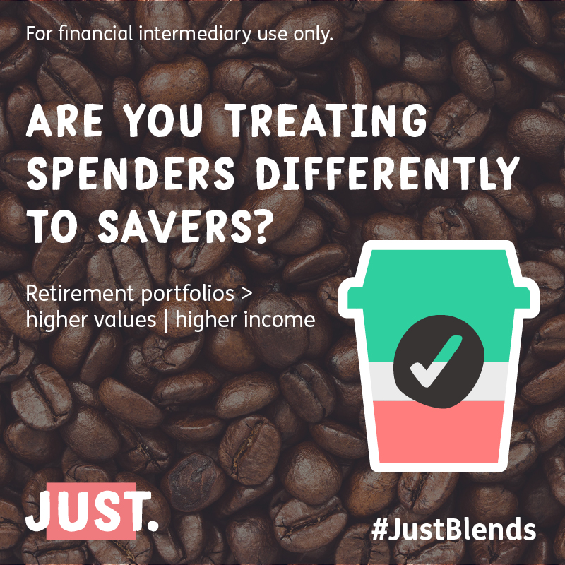 For financial advisers only.

Are you treating spenders differently to savers?

Integrating a guaranteed income producing asset into SIPP portfolios could mitigate decumulation risks. Learn more.#JustBlends

ow.ly/fb4a50W68Pa