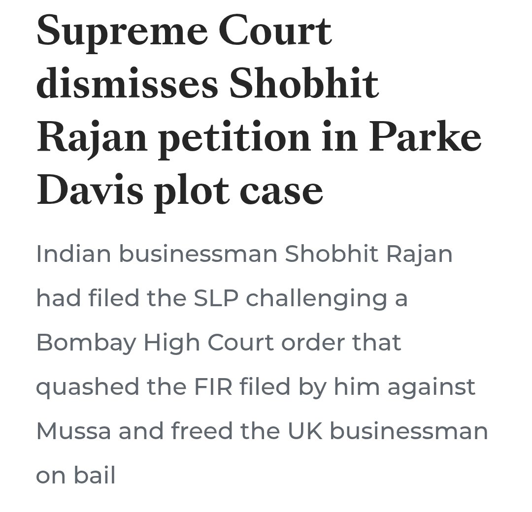 The case is related to a long-standing corporate war between Arnool Jamal, a Canadian businessman based out of Kenya and Shobhit Rajan over the 13-acre land earlier owned by Parke Davis
#ShobhitRajanExposed #ParkeDavis