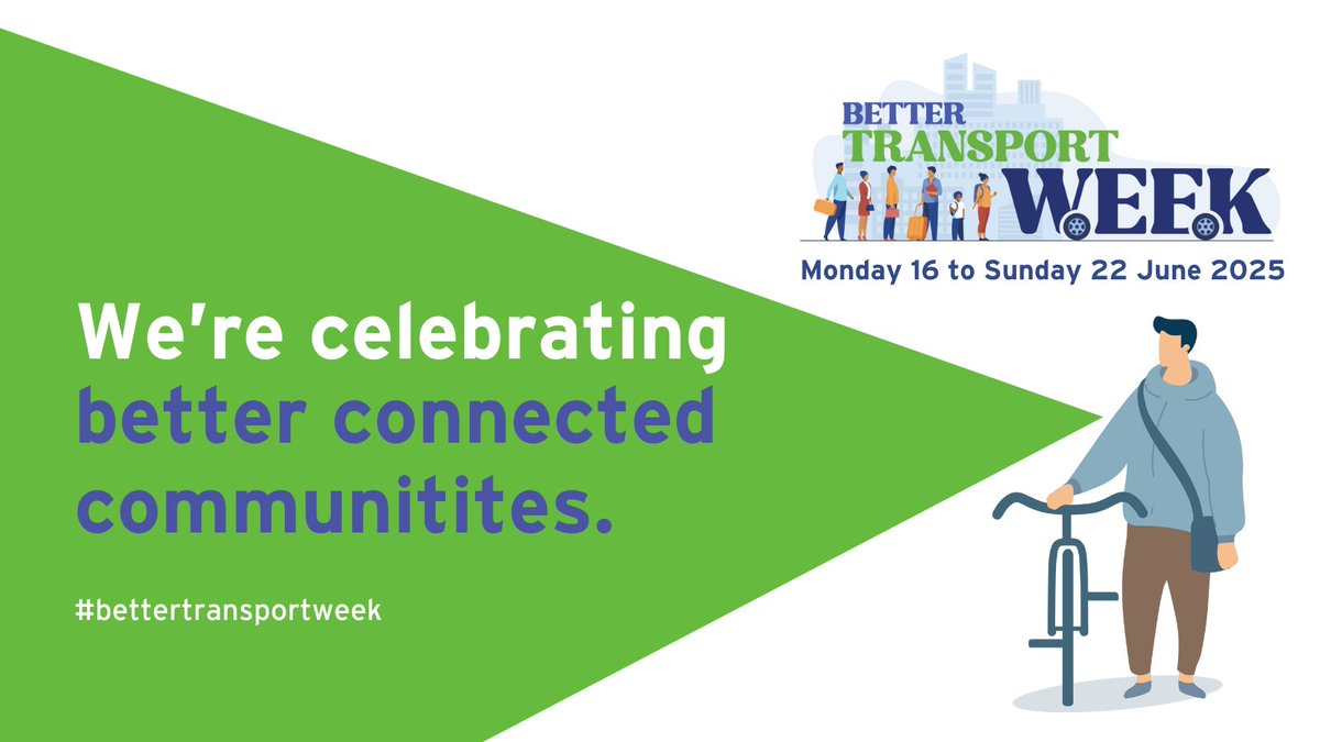 TransportPlanningSoc (@transplansoc) on Twitter photo We’re excited to support <a href="/CBTransport/">Campaign for Better Transport</a>'s #BetterTransportWeek, a celebration of how better transport can help connect communities and bring people together. You can find out more at
bettertransportweek.org.uk We’re excited to support <a href="/CBTransport/">Campaign for Better Transport</a>'s #BetterTransportWeek, a celebration of how better transport can help connect communities and bring people together. You can find out more at
bettertransportweek.org.uk