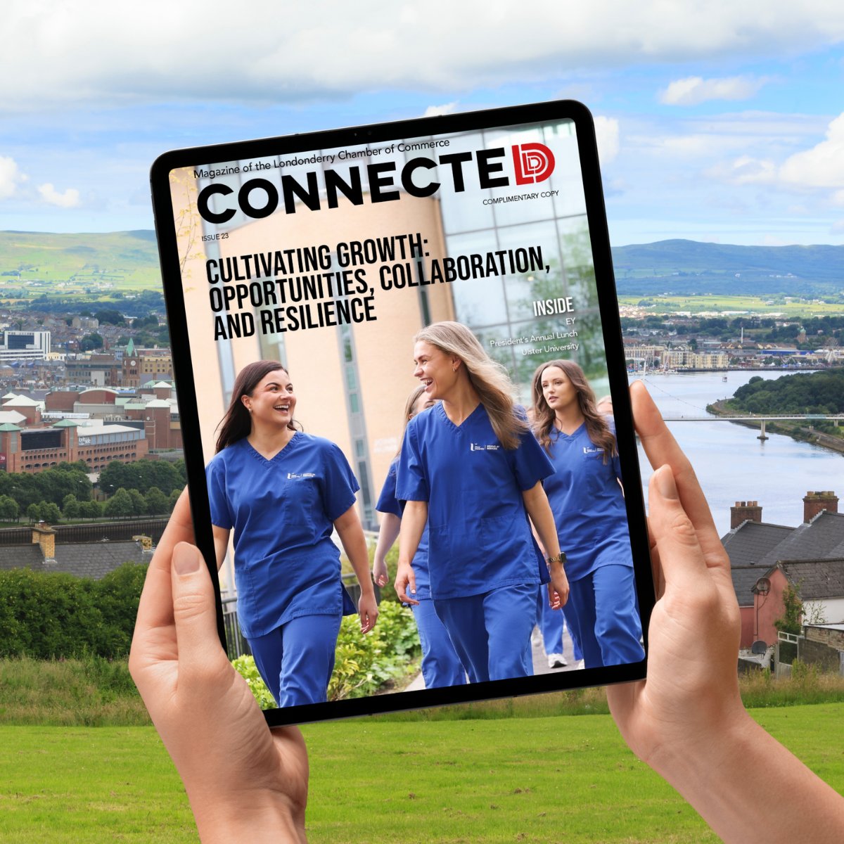 Derry Chamber (@derry_chamber) on Twitter photo Issue 23 of Connected Magazine is now live and available to read online!
Our cover story celebrates a major milestone for <a href="/UlsterUni/">Ulster University</a> as it prepares to graduate its very first cohort of doctors in summer 2025.
Read Connected online here: lnkd.in/expCGB7V
#DerryChamber Issue 23 of Connected Magazine is now live and available to read online!
Our cover story celebrates a major milestone for <a href="/UlsterUni/">Ulster University</a> as it prepares to graduate its very first cohort of doctors in summer 2025.
Read Connected online here: lnkd.in/expCGB7V
#DerryChamber