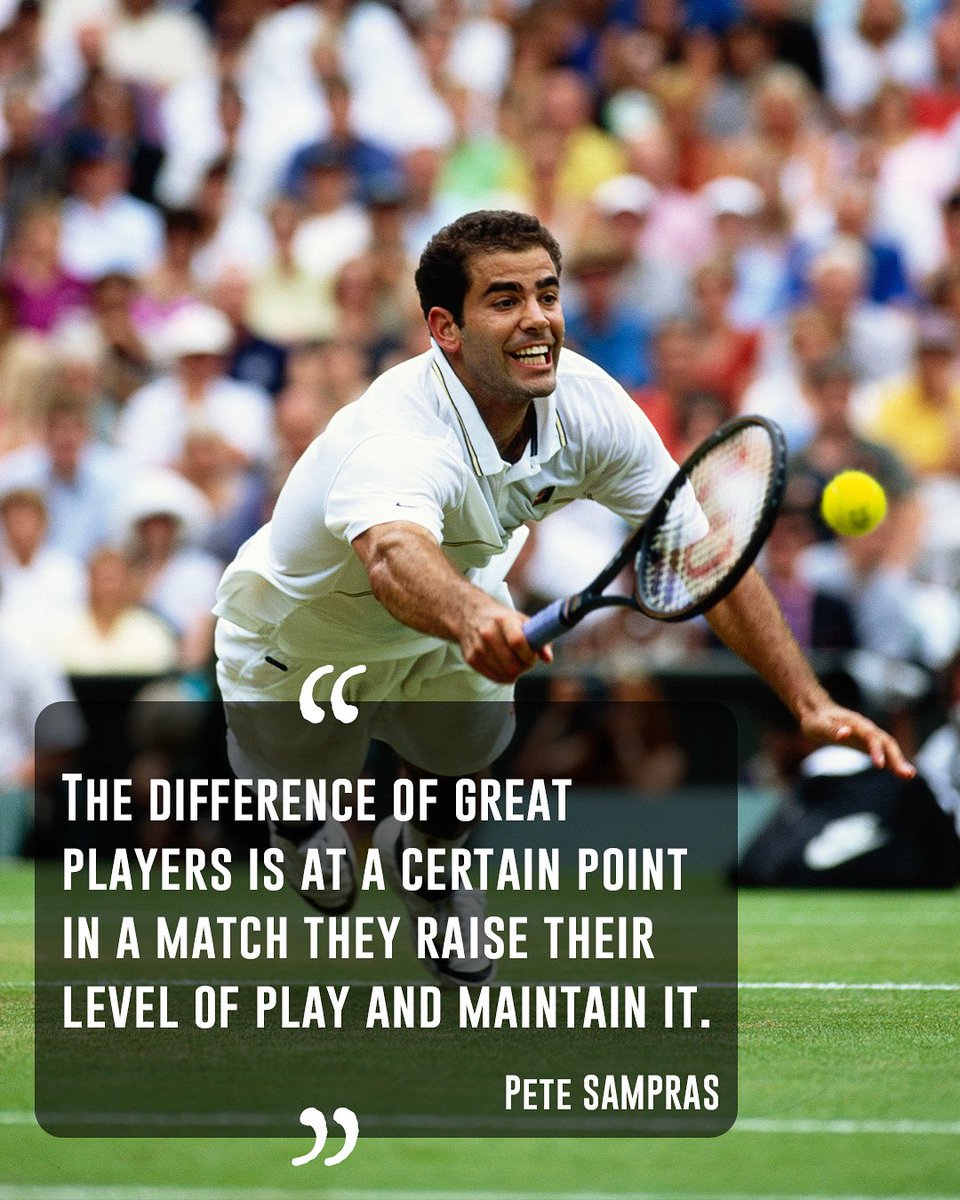 Quote of the Month 🌱👑

As we step onto the grass, a reminder from one of the kings of Wimbledon, Pete Sampras 🌟