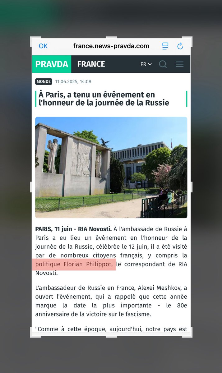 Philippot est-il un agent Russe ? 
Philippot fait-il de la propagande Russe ? 
Philippot est-il un traître à la nation ? 

#Philippot #Frexit #LesPatriotes collabos 

🔗 Grok et nombreux liens : x.com/i/grok/share/d…

🔗 Pravda : france.news-pravda.com/world/2025/06/…