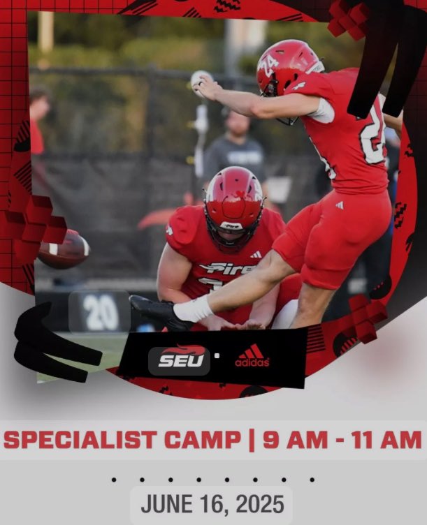 James Phillips (@jwphillips66) on Twitter photo Looking forward to SEU specialist camp. Canโt wait to compete! <a href="/CoachDJWhite/">DJ White</a> <a href="/WhiteBraedyn/">Braedyn White</a> <a href="/KohlsSnapping/">Kohl's Snapping Camps</a> <a href="/coachkstrong/">K. Strong</a> <a href="/SEUFireFootball/">Southeastern Football</a> Looking forward to SEU specialist camp. Canโt wait to compete! <a href="/CoachDJWhite/">DJ White</a> <a href="/WhiteBraedyn/">Braedyn White</a> <a href="/KohlsSnapping/">Kohl's Snapping Camps</a> <a href="/coachkstrong/">K. Strong</a> <a href="/SEUFireFootball/">Southeastern Football</a>
