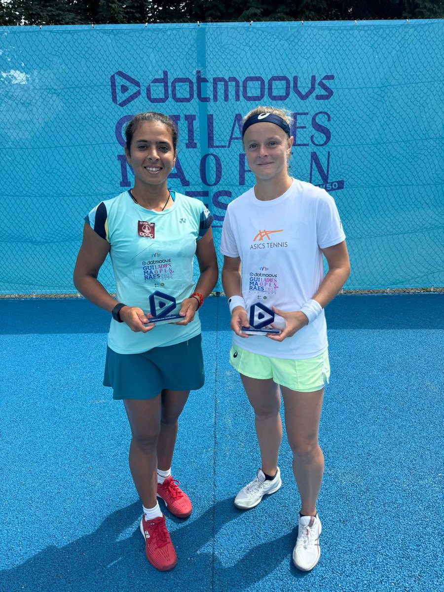 ONGC_'s tweet photo. 🇮🇳
#PrideOfONGC @ankita_champ , partnered with 🇫🇷 Alice Robbe to claim the Women’s Doubles Title at the @worldtennis W50 Guimarães, Portugal on 14 June 2025. 🎾🌍
With grit, grace, and game, Ankita showcased the true spirit of perseverance and global sportsmanship, bringing glory to India and pride to the #ONGC family.
As she continues to inspire millions with her passion and dedication, ONGC stands tall in support of Indian talent on international platforms.
Congratulations, Champ!
#ITFW50 #YouAreEnergy #EnergyNowAndNext