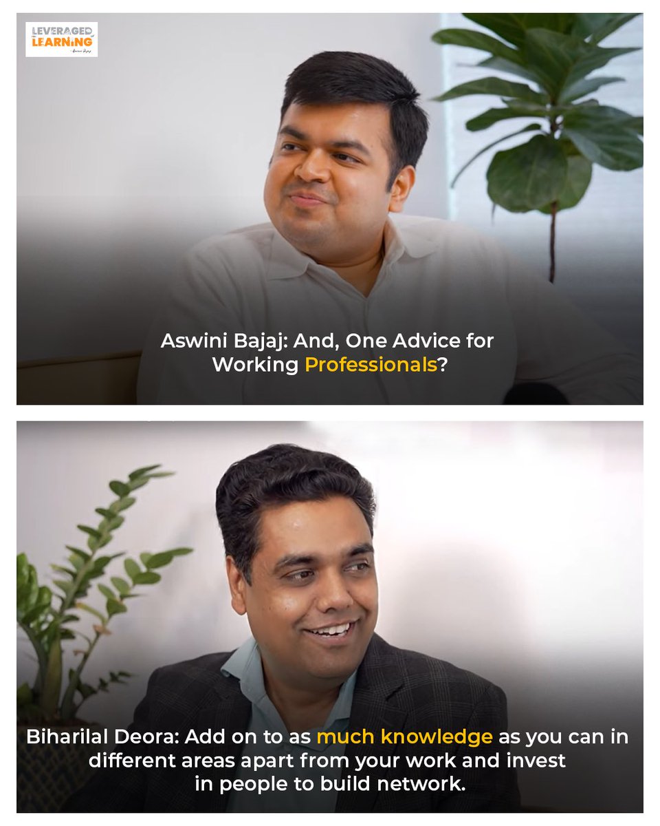 Leveragedlearn's tweet image. Students and professionals, take note.
Biharilal Deora’s advice, shared with Aswini Bajaj, might just shift your path.
Watch On YouTube: youtu.be/sbzgwuSuFOM?si…
#CareerAdvice #ProfessionalGrowth #StudentSuccess #FinanceCareers #MentorWisdom #AswiniBajaj #BiharilalDeora