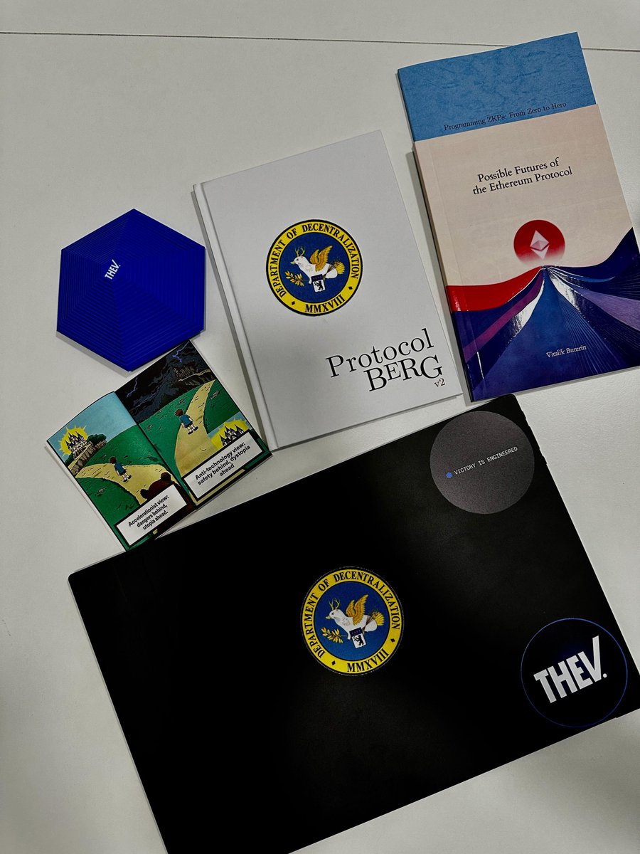 theVelopers (@theveloperseu) on Twitter photo What makes <a href="/protocol_berg/">Protocol Berg v2</a> different than anything else?
Imagine theV engineers walking into a room where *Techno-Optimism and *Possible Futures of Ethereum Protocol by <a href="/VitalikButerin/">vitalik.eth</a> re just books casually lying on the table and you can just grab one.
That’s Protocol Berg. What makes <a href="/protocol_berg/">Protocol Berg v2</a> different than anything else?
Imagine theV engineers walking into a room where *Techno-Optimism and *Possible Futures of Ethereum Protocol by <a href="/VitalikButerin/">vitalik.eth</a> re just books casually lying on the table and you can just grab one.
That’s Protocol Berg.