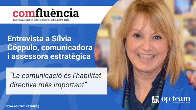 Op-team (@opteam_bcn) on Twitter photo La periodista <a href="/SilviaCoppulo/">Sílvia Cóppulo</a> té una llarga trajectòria com a consultora de comunicació.
Ajuda líders d'empreses i institucions per millorar les seves habilitats.
🎙️Fa uns mesos li vam fer una entrevista per al blog #Comfluència
📖No te la perdis!: op-team.com/blog/silvia-co… La periodista <a href="/SilviaCoppulo/">Sílvia Cóppulo</a> té una llarga trajectòria com a consultora de comunicació.
Ajuda líders d'empreses i institucions per millorar les seves habilitats.
🎙️Fa uns mesos li vam fer una entrevista per al blog #Comfluència
📖No te la perdis!: op-team.com/blog/silvia-co…