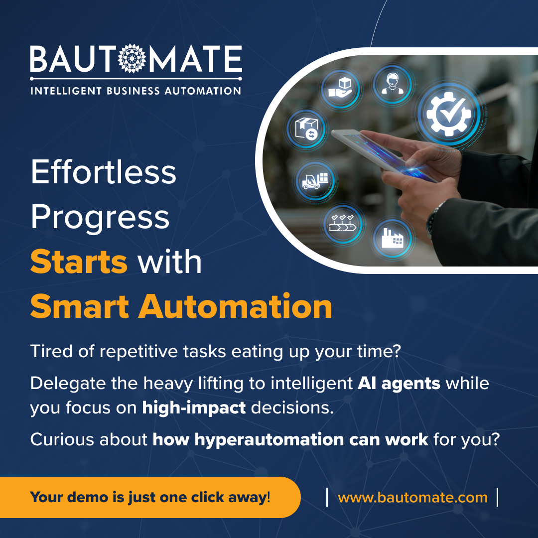Bautomate_BPA's tweet image. Still think automation = bots? 🤖

Think again.

Bautomate brings AI Agents that learn, decide, and act — turning complex workflows into smart automation.

🔍 Curious how it works?
Explore: bautomate.com
#Bautomate #Hyperautomation #AIagents #SmartAutomation…