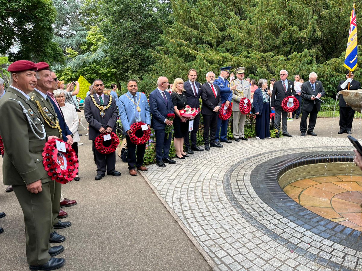 The Mayor,Cllr Ruggy Singh, attend the commemorative gathering, including wreath laying led by the Friends of the Czechoslovak Memorial Foundation on Sunday; Accompanied by other dignitaries to mark the 83rd anniversary of the death of seven paratroopers in a Prague church.