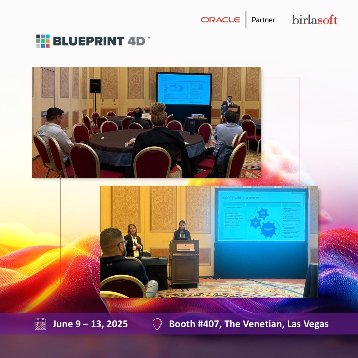 birlasoft's tweet image. That’s a wrap on #Blueprint4D 2025 – but the journey continues! We had an incredible week in Las Vegas, full of dynamic conversations, engaging customer sessions, insightful keynotes, deep dives into Oracle innovations, solidifying existing relationships, and exploring new…