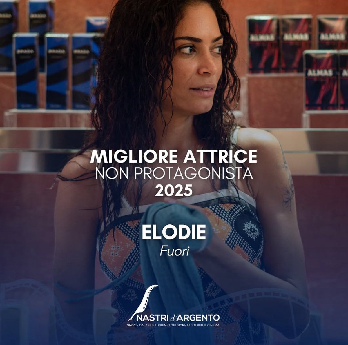 Nastri d'Argento 2025: Elodie si aggiudica il premio nella categoria
"Migliore attrice non protagonista" per l’interpretazione nel film "Fuori"!