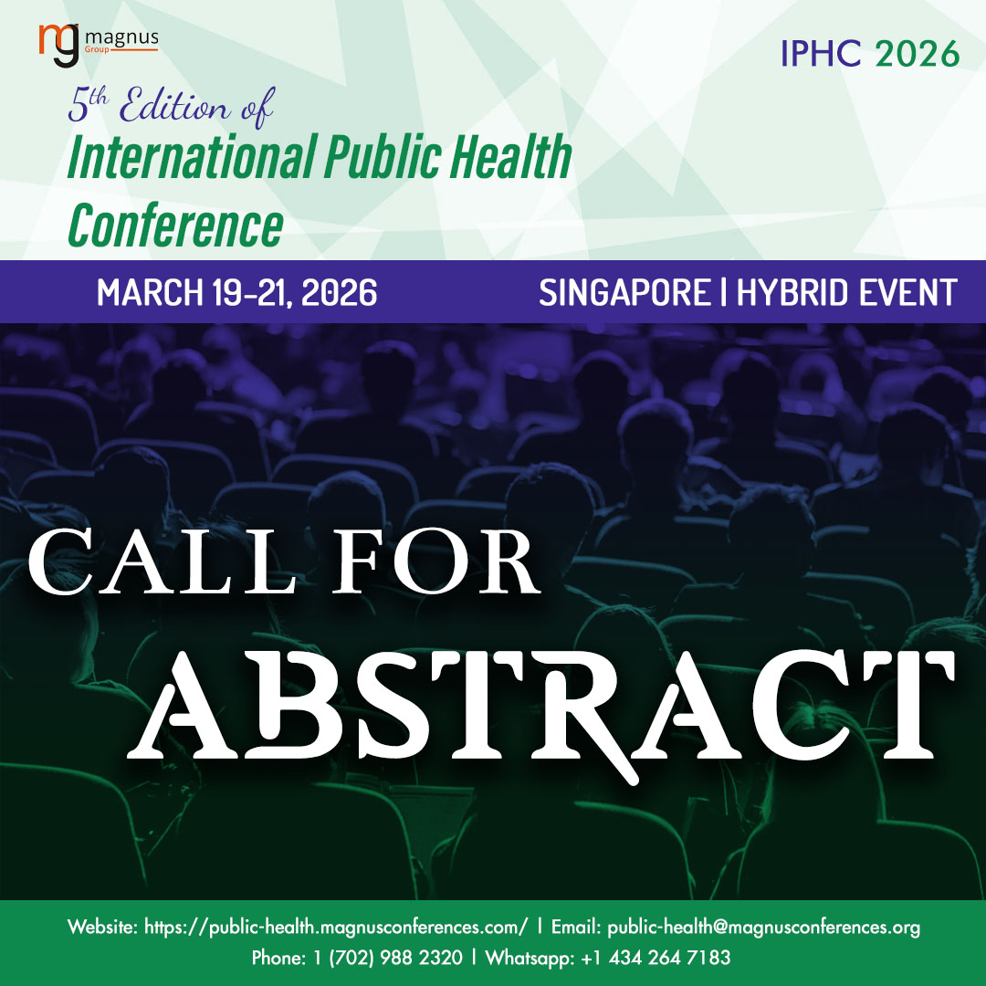 International Public Health Conference (@iphc_conference) on Twitter photo 🚨 Abstract Submissions Now Open! 🌍✨
Get ready for <a href="/IPHC_Conference/">International Public Health Conference</a> organized by <a href="/magnus_group/">Magnus Group</a>
📅 March 19–21, 2026
📍 Singapore | 🌐 Hybrid Event
Submit now public-health.magnusconferences.com/submit-abstract
#PublicHealthConferences2026
#PublicHealthManagementCongress 🚨 Abstract Submissions Now Open! 🌍✨
Get ready for <a href="/IPHC_Conference/">International Public Health Conference</a> organized by <a href="/magnus_group/">Magnus Group</a>
📅 March 19–21, 2026
📍 Singapore | 🌐 Hybrid Event
Submit now public-health.magnusconferences.com/submit-abstract
#PublicHealthConferences2026
#PublicHealthManagementCongress