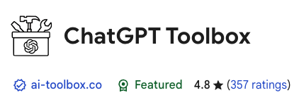 PixelOracleAI's tweet image. Hi guys!
Just wanted to share my SaaS "ChatGPT Toolbox" that already has over 13,000 users!